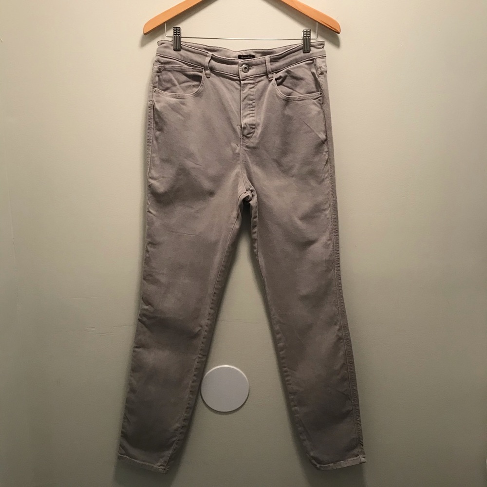Massimo Dutti grey high waist denim 10